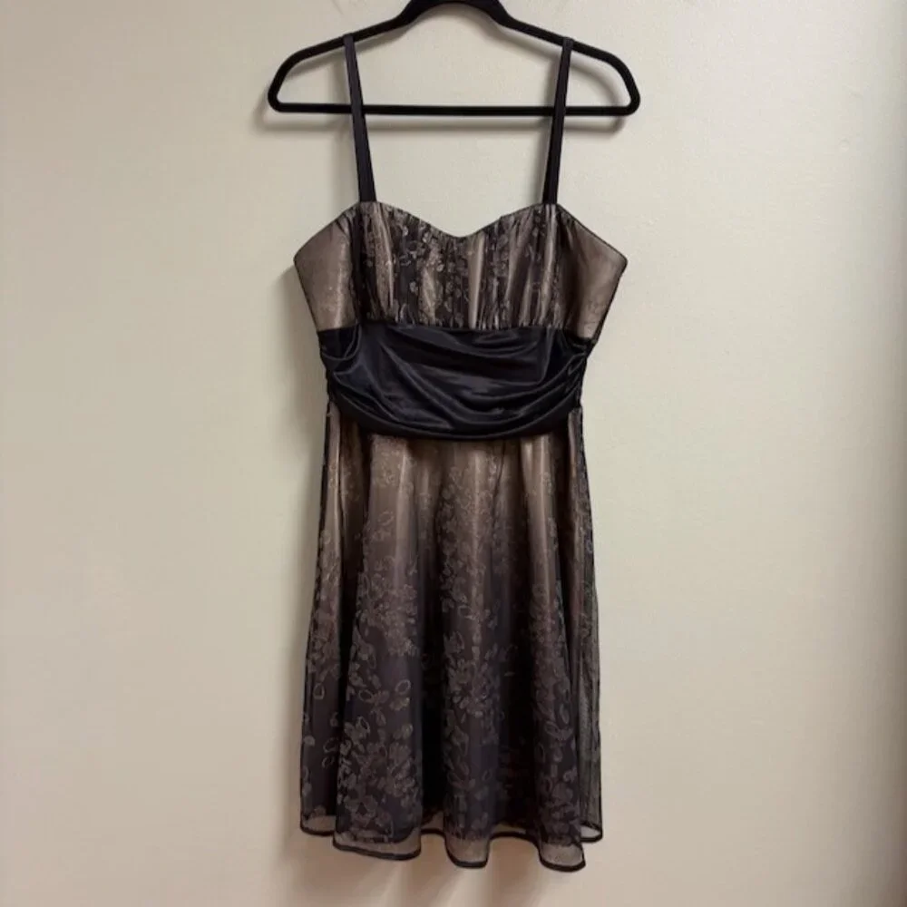 R&M Richards Women Y2K Babydoll Whimsigoth Dress Size 14 Holiday Going Out Party